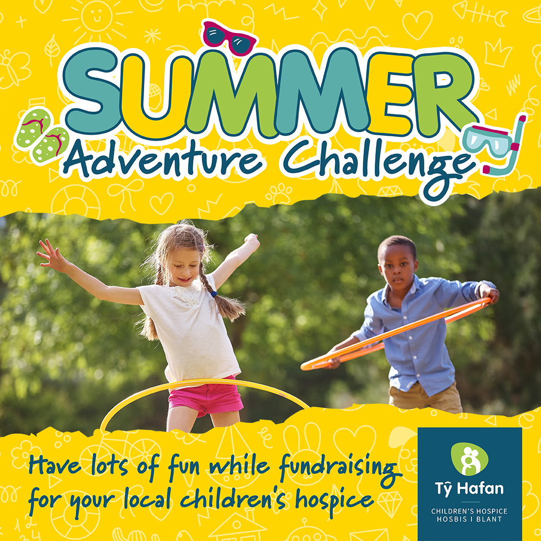 Summer adventure challenge - children hula hooping