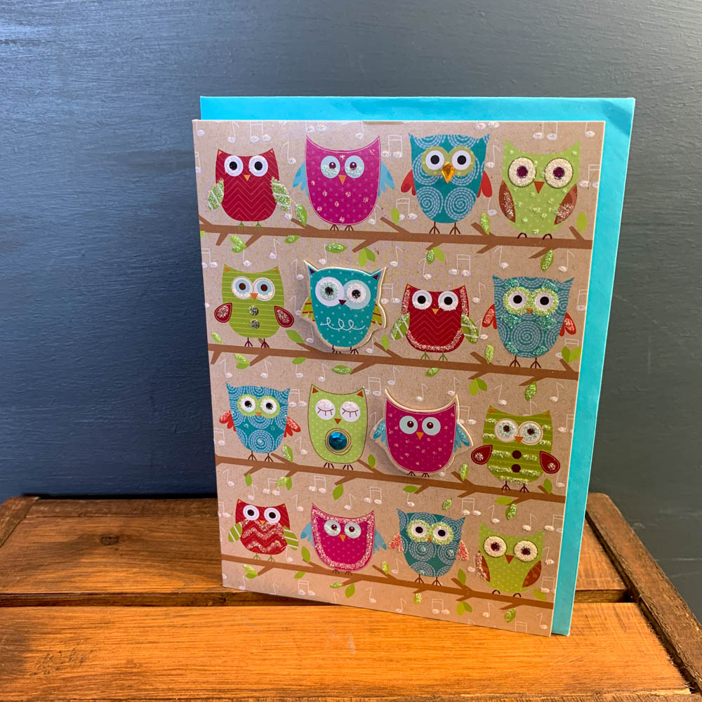 Owls Greetings Card