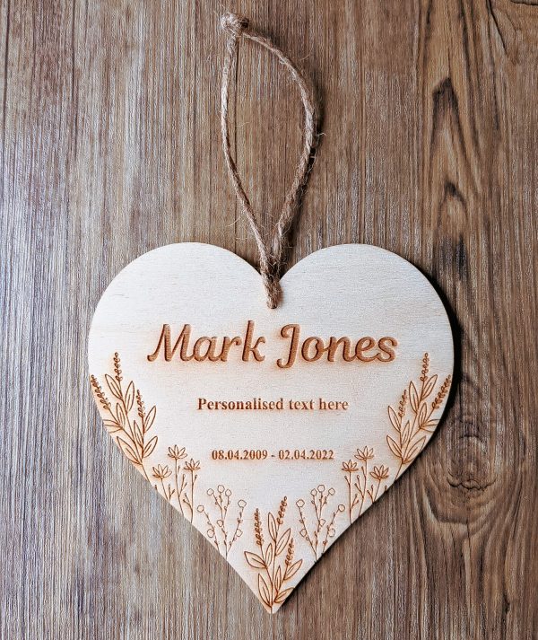In Memory Heart Shaped Plaque - Image 2