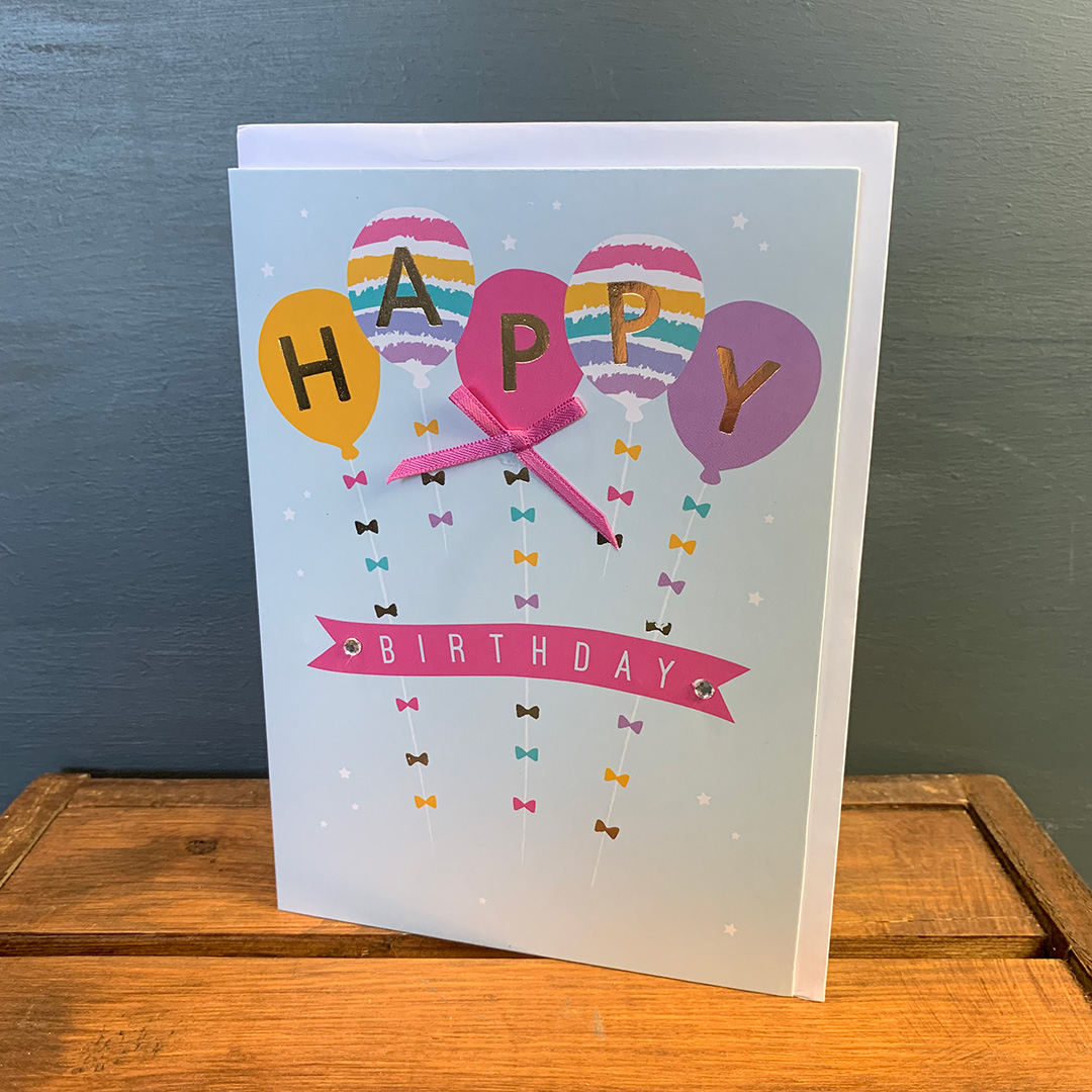 Birthday Balloons Greetings Card