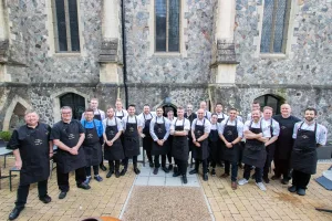 Group photo of all the chefs who took part in Chefs' Night Out 2023