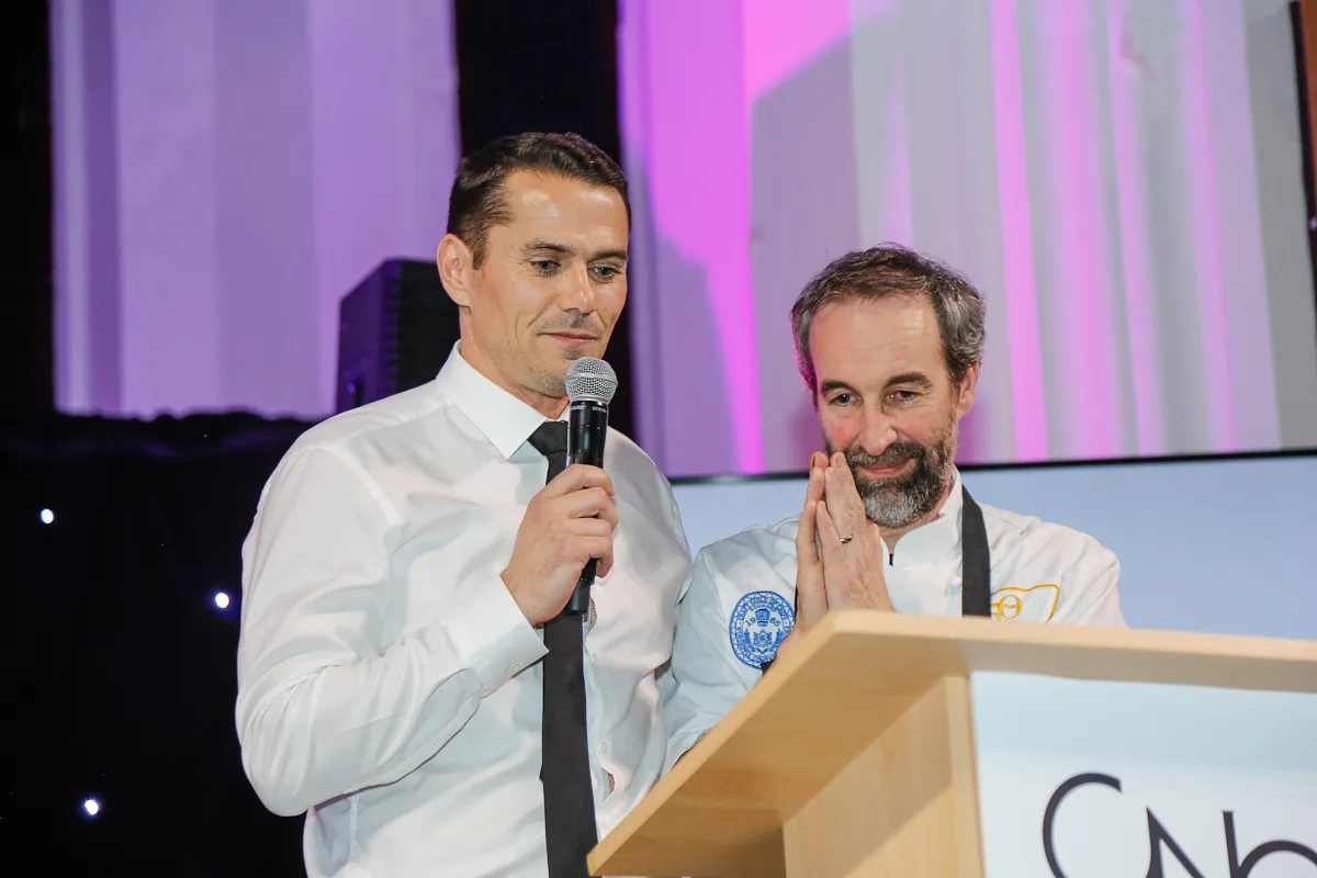 David Loosemore and chef Stephen Terry during Chefs' Night Out 2023