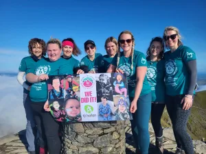 Mums v Mountains at the summit of Snowdon