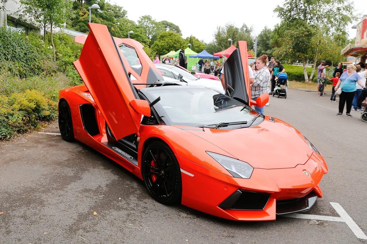 Supercars at an Ty Hafan Family Fun Day