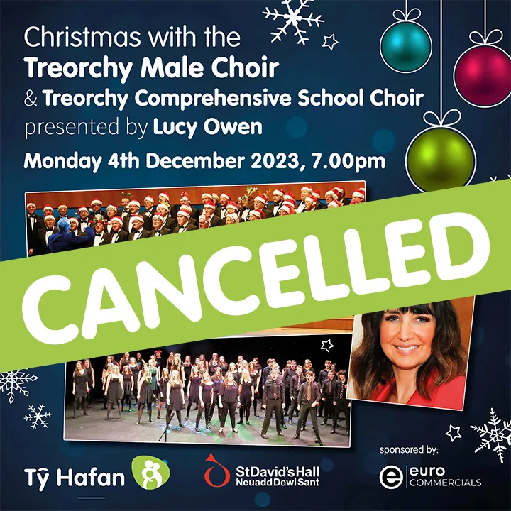 St David's Hall concert cancelled