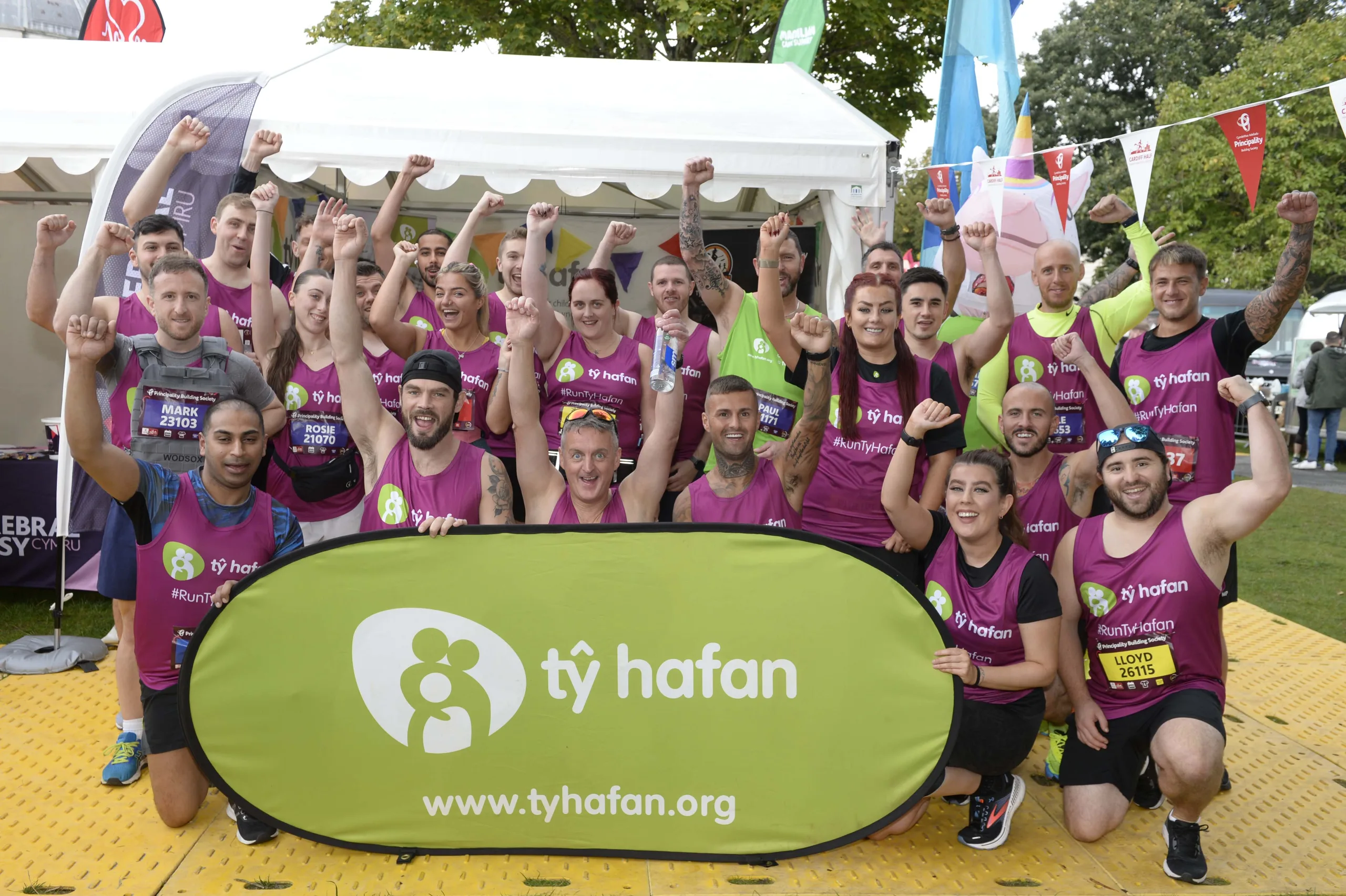 Cardiff Half Marathon team shot