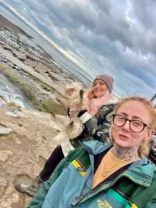 Ty Hafan mum Lowis Fisher and friend Kelly Dance on a Welsh 3 Peaks training walk