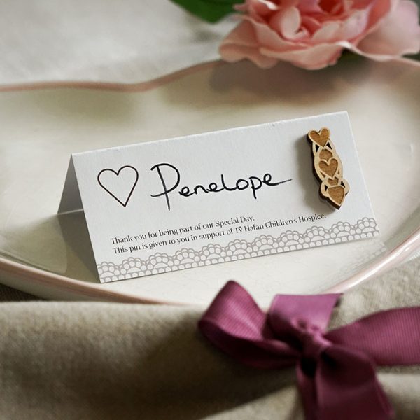 wedding pin badge placenames
