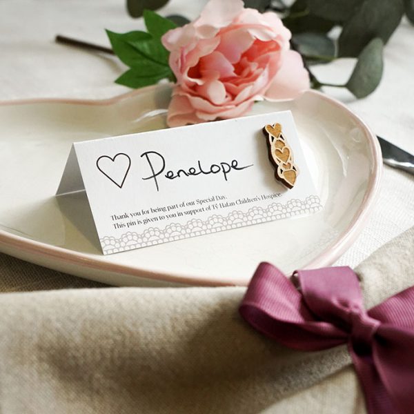 wedding pin badge placenames