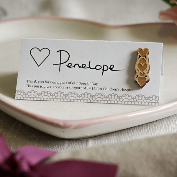 wedding pin badge placenames