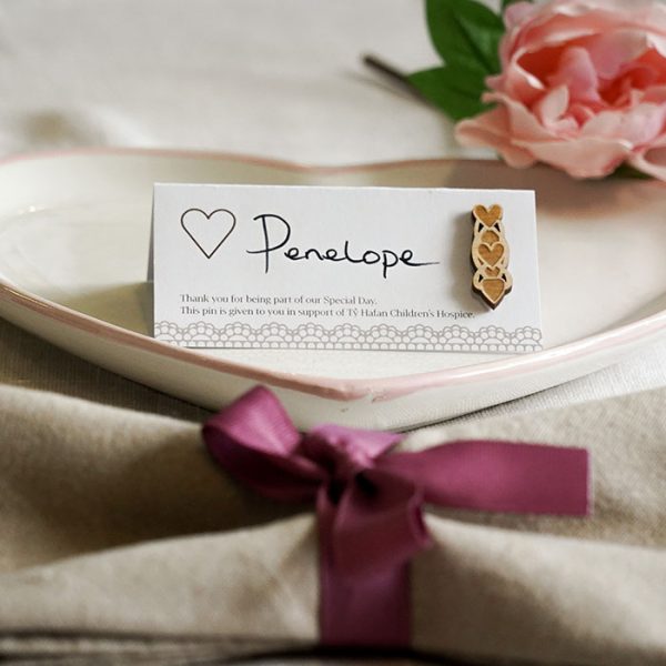 wedding pin badge placenames