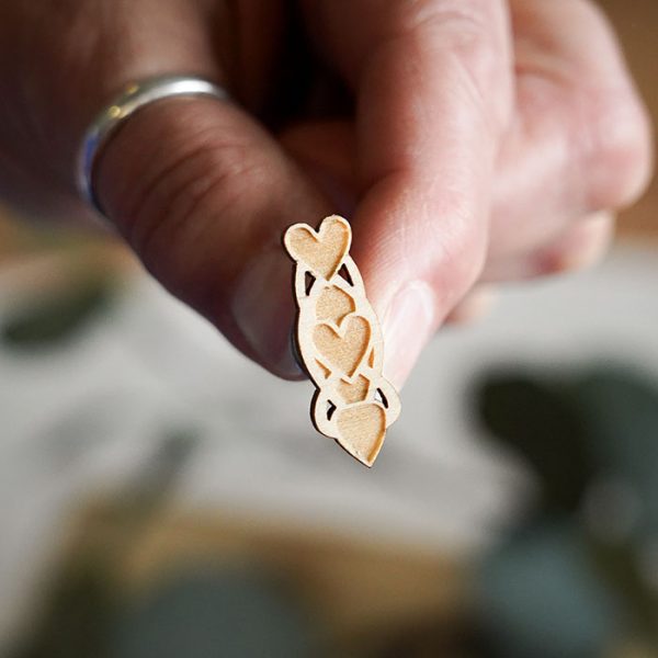 wedding pin badges rustic