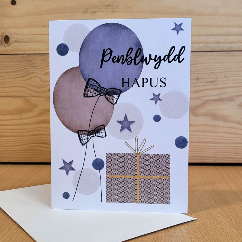 Penblwydd Hapus balwns