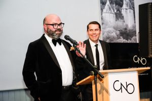 Huw Edwards and David Loosemore, organisers of Chefs' Night Out