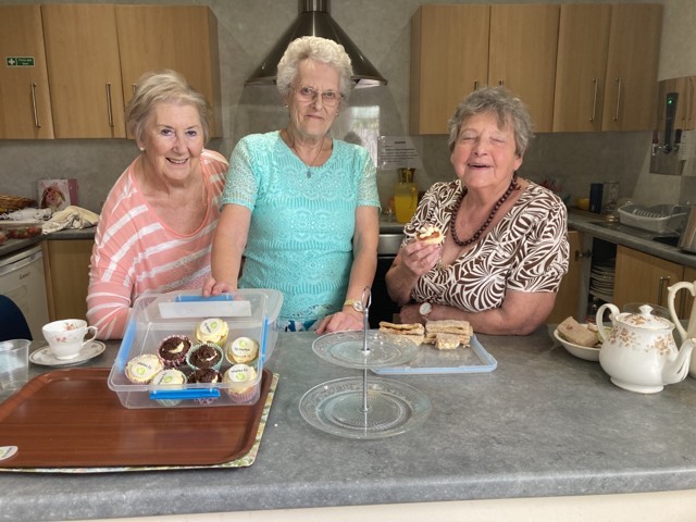 Marion, Marjorie and Dorothea at their Ty for Tea Hafan party last year