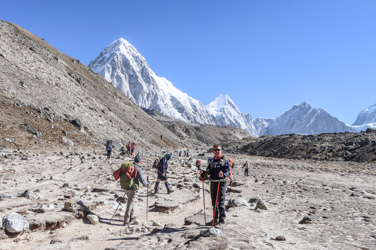 Paul Fears with Mount Everest in the background