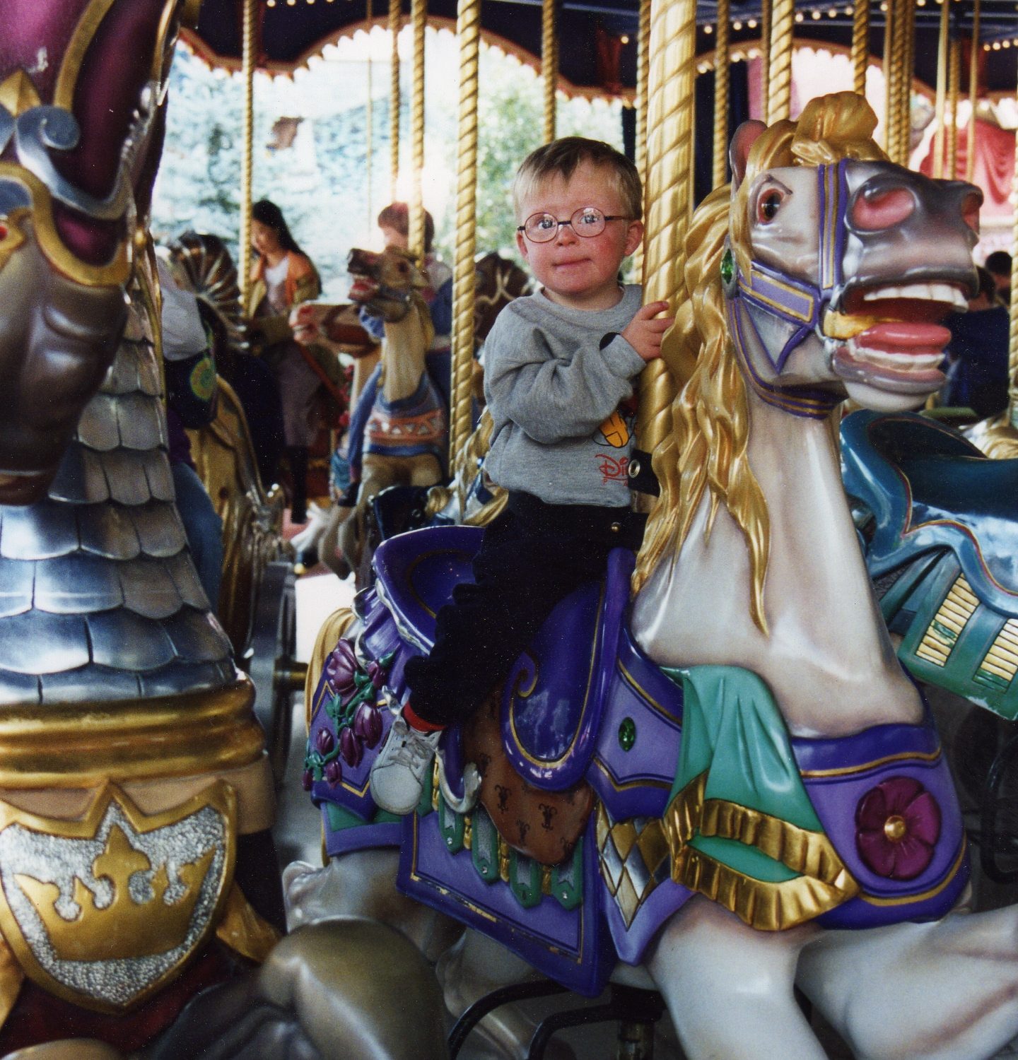 Greg Fears as little lad on a carousel