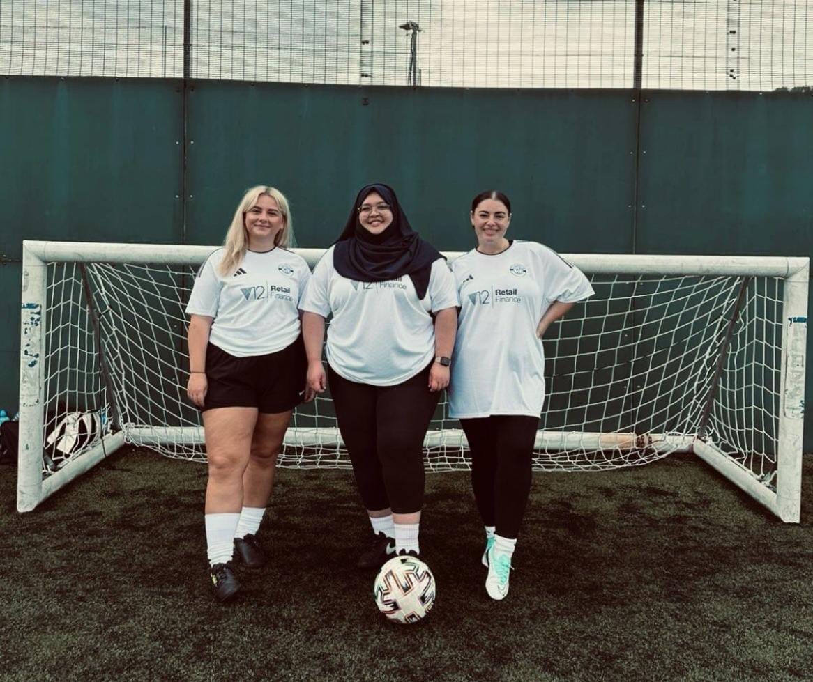 V12 Retail Finance's women's football team